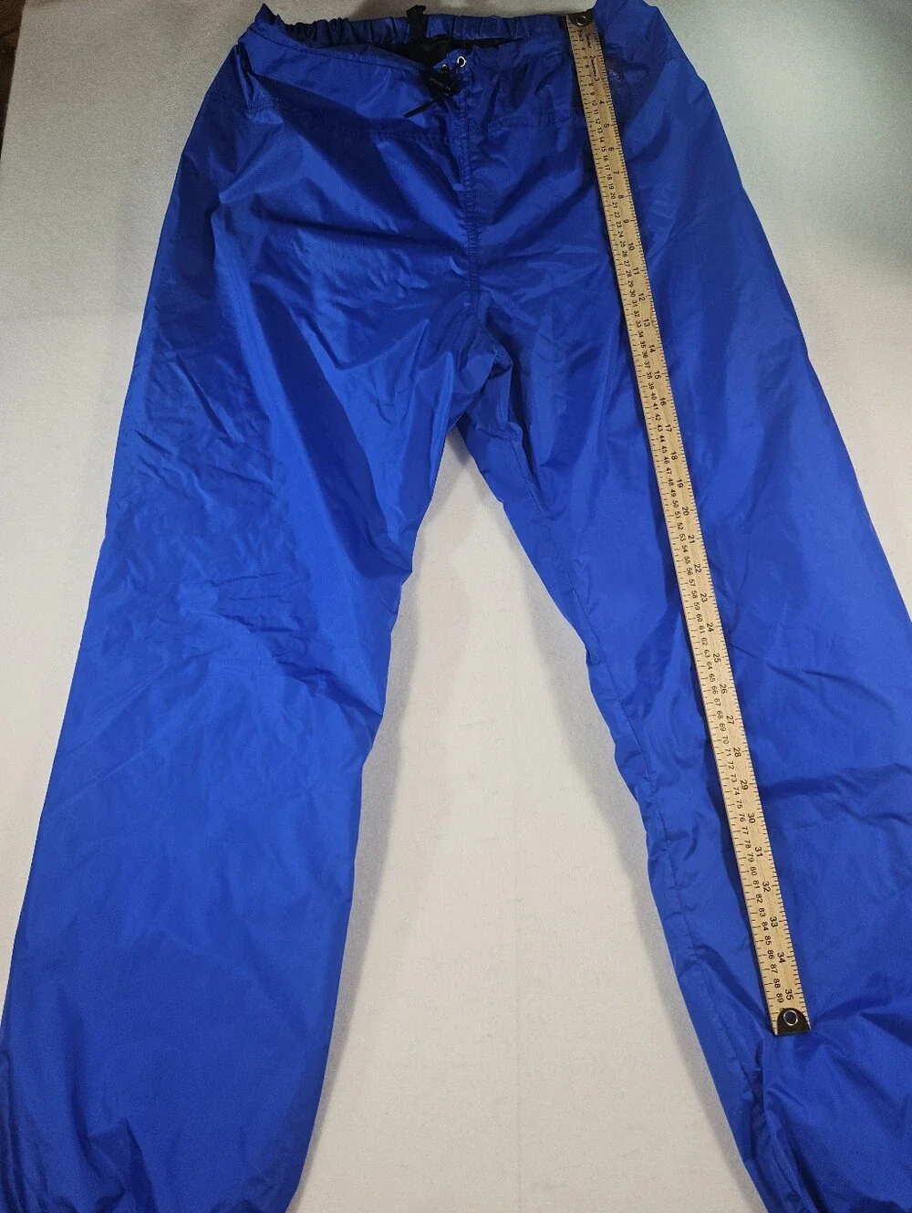 The North Face Vintage Blue Gore-Tex Windbreaker Drawstring Pants Sz L Made USA